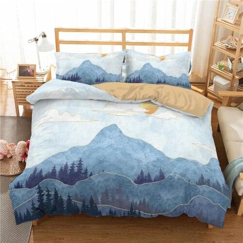 Scenery Mountain Bedding Set Fashoin 3D Print Comforter Luxury Twin Queen King Single Size Duvet Cover Set Home Textile Decor