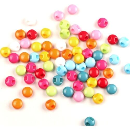 100Pcs Mixed Multi Round Resin Buttons Sewing For Apparel Kids Clothes Scrapbooking Decorative Handicraft DIY Accessories