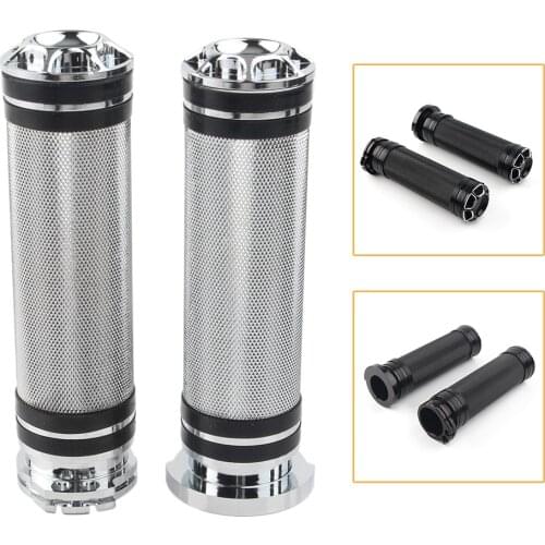 1" Motorcycle Handle Bar Hand Grips For Sportster Iron XL883 XL1200 Touring Glide Dyna Softail CNC Aluminum