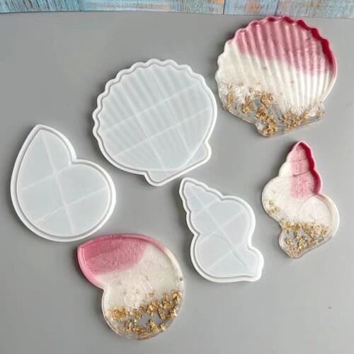 Tray Silicone Mold DIY Crystal Epoxy Resin Shell Coaster Mould Starfish Fruit Dish Home Decor Handmade Crafts Jewelry Storage