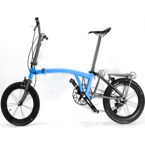 Titanium Alloy Folding Bike Titanium Alloy Two-Color 16inch Inside 5 Speed Folding Bike