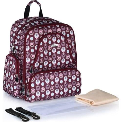 Baby Diaper Bag Waterproof Large Capacity Shoulder Mummy Bags Mom Travel Nursing Backpack With Wet Bag Changing Pad Hook MBG0027