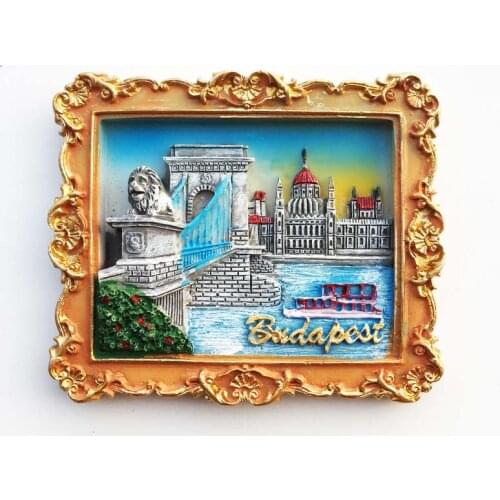Hungary Capital Budapest landmark creative tourism commemorative decoration crafts magnetic refrigerator magnet