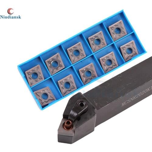 1pc MCSNR1616H12 MCSNR2020K12 External Turning Tool Holder MCSNR2525M12 MCSNL 10pcs CNMG1204 Carbide Inserts CNC Lathe Tools Set