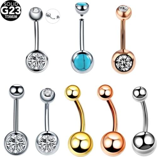 1Pc Titanium Sexy Navel Belly Button Rings Belly Piercing Crystal Woman Body Jewelry Barbell Women Accessories 14G