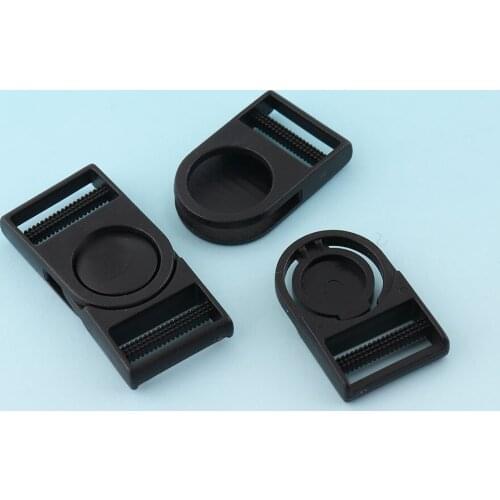 30pcs Plastic Adjuster Buckle Strap Buckle Bag Hardware Adjuster Slider Buckles Dog Collar Belt buckles Black Release Buckles
