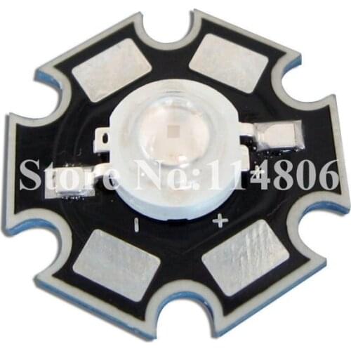 50pcs 3W 45mil Chip UV Ultraviolet 410~415nm High Power LED Light Lamp Part With 20mm Star Base