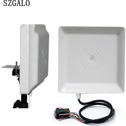 IP67 Waterproof 8M Long Range UHF Antenna Low Cost RFID Reader With RS232 WG26 Interface For Outdoor Vehicle Tracking