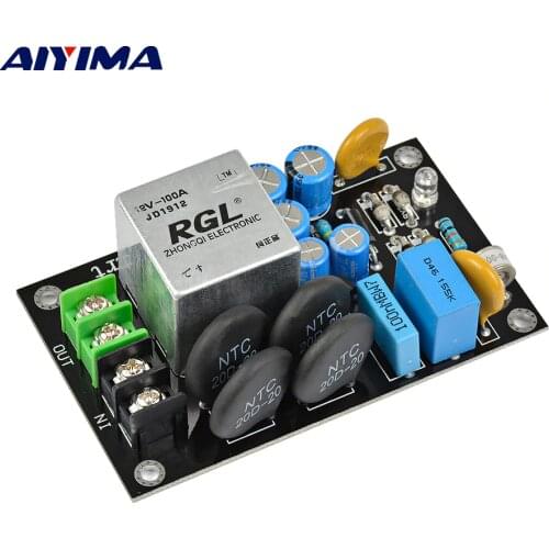 AIYIMA 2000W Power Supply Soft Starting Board High Power For 1969 Amplifier Speaker DIY 100A Relay Thunder Protection 110V 220V