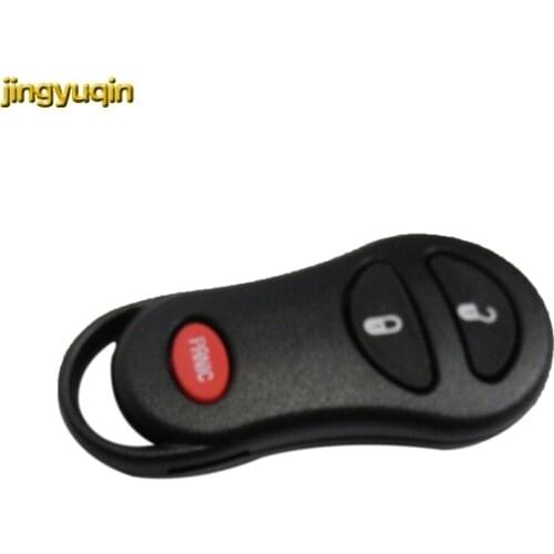 Jingyuqin 1Panic Remote Key Shell Case Fob For Chrysler Voyager PT Cruiser For Dodge Ram Dakota Durango For Jeep Cherokee