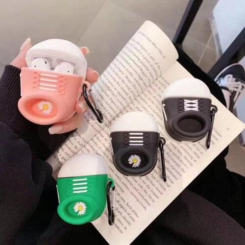 3D Fashion Canvas Shoes for Airpods 1/2 Case Silicone Protective Earphone Headphone Case Cover Air Pods Charging Box