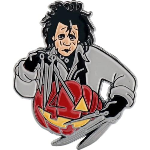 Movie Edward Scissorhands Enamel Pins and Brooches for Women Men Lapel Pin Backpack Bags Badge Kids Gifts