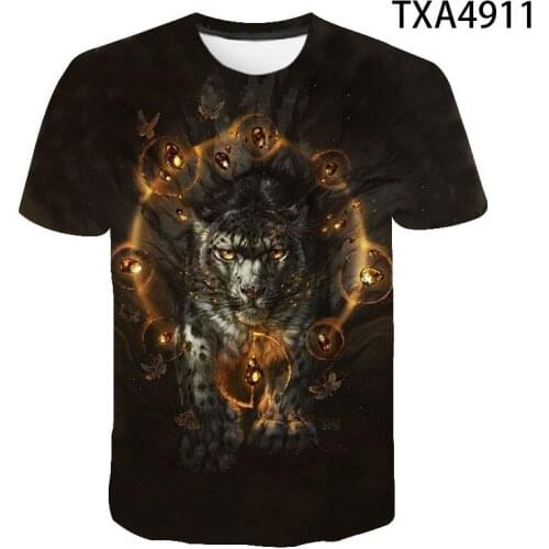 New Summer Short Sleeve Tiger 3D Printed T Shirt Boy Girl Kids Cotton Fashion Streetwear Men Women Children Cool Tops Tee