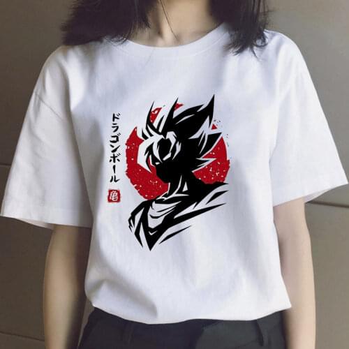 Dragon Ball T Shirt Fashion Women Anime Son Goku Casual Clothes Cartoons Harajuku Kawaii Print T-shirt Femme Street Tee Dropship