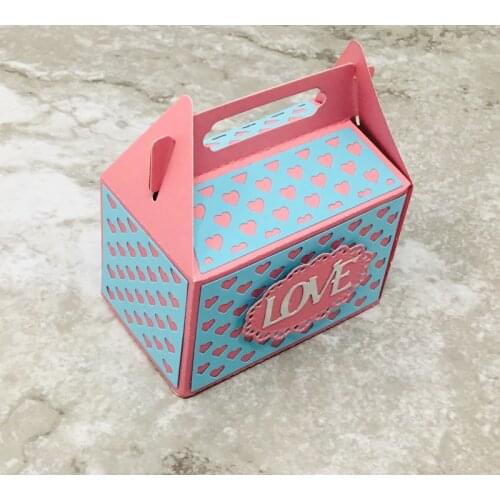 KLJUYP Heart Present Box Metal Cutting Dies Scrapbook Paper Craft Decoration dies scrapbooking 07092