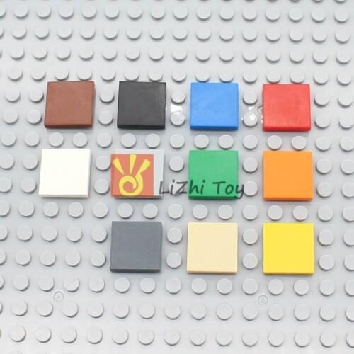MOC flat tiles 2*2 tablet 3068 DIY enlighten block bricks Compatible With Assembles Particles