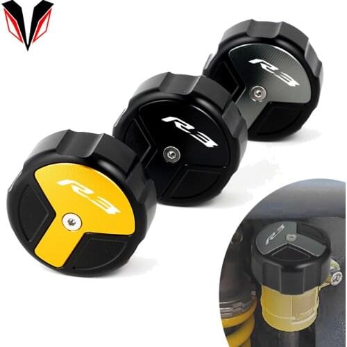 Logo 'R3' Motorcycle Rear Brake Fluid Reservoir Cover Master Cylinder Cap for YAMAHA YZF R3 2015-2020 2021 Accessories