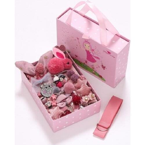 24 Pcs/10 Pcs Hair Clip Set Cute Cartoon Hair Accessories Girl Head Rope Bow Flower Animal Headgwear Elastic Hair Band Hair Ring