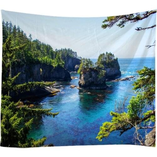 Natural LandscapeTapestry Wall Hanging Cloth Bed Spread Beach Towel Table Cloth Yoga Mat House Decoration Living Room Decoration