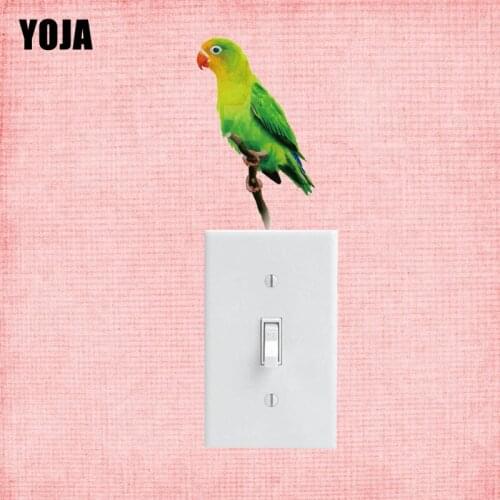 YOJA Creative Personalized Parrot Decor Wall Switch Sticker Living Room Bedroom Colored Decals 10SS0360