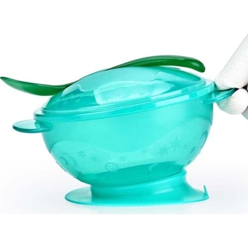 Toddle Infant Slip-resistant Wall Suction Child Tableware Baby Kids Sucker Dishes Gravity Bowl Drop Ship