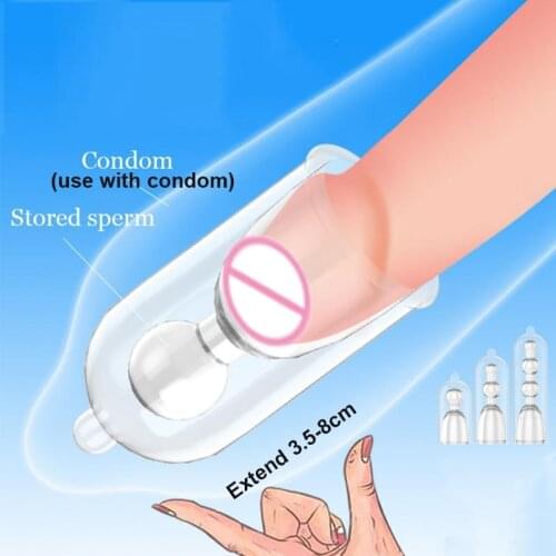 3PCS Extensions Reusable Condoms Flexible Penis Sleeve Extender Sex Toys For Men Cock Lengthen 3.5-8.0cm Enlarger Sexetoys
