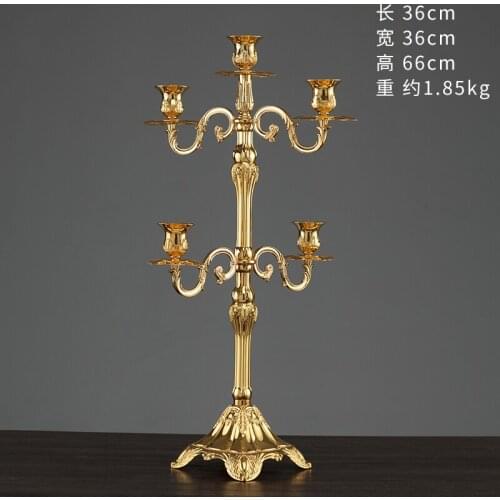 Luxury Shinny silver sticking wedding Candle Holder Romantic Centerpiece Candelabra 5 arms/3 arms Alloy Metal Candlesticks