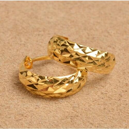 African Stud Earrings for Womens Girls Gold Color Trendy Arab Jewelry Earing Birthday Party Gifts #J0253