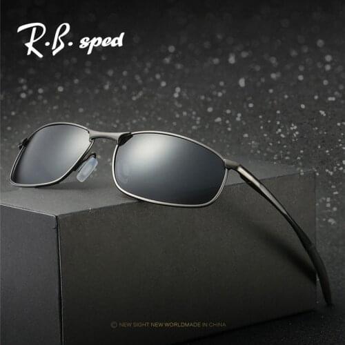 Aluminum magnesium Polarized Sunglasses men Brand Designer Rectangle Mens sun glasses driving glasses uv goggles oculos de sol