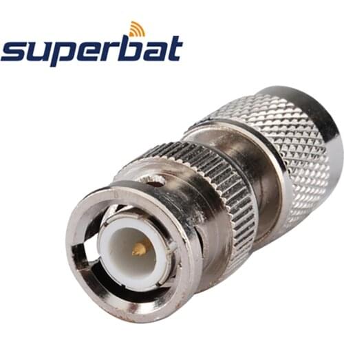 Superbat 5pcs BNC-TNC Adapter BNC Plug to TNC Male Straight RF Coaxial Connector 50 Ohm