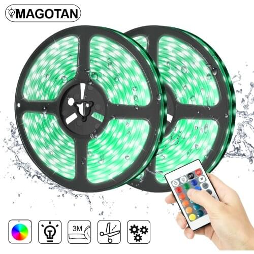 LED Strip Light RGB 5050 SMD Flexible led strips Tape Ribbon led lights DC12V LED Lights TV BackLight Diode Tape Room decor lamp