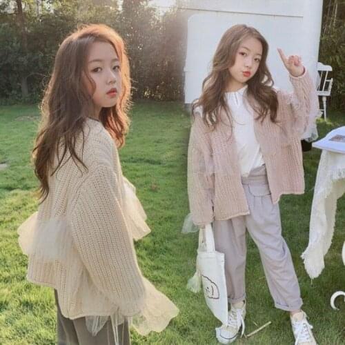 Girls Sweater Kids Babys Coat Outwear 2021 Luxury Design Thicken Warm Winter Autumn Knitting Tops Pure Cotton Cardigan Children