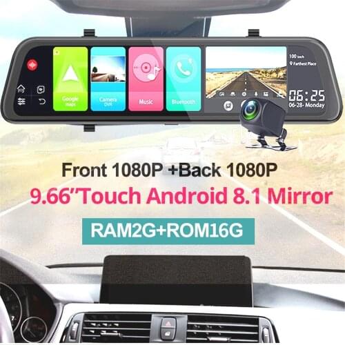 4G Dash Cam 10inch Car Rearview Mirror ADAS Android 8.1 FHD Auto Recorder GPS Navigation Dash Camera Rear View Mirror Car DVR
