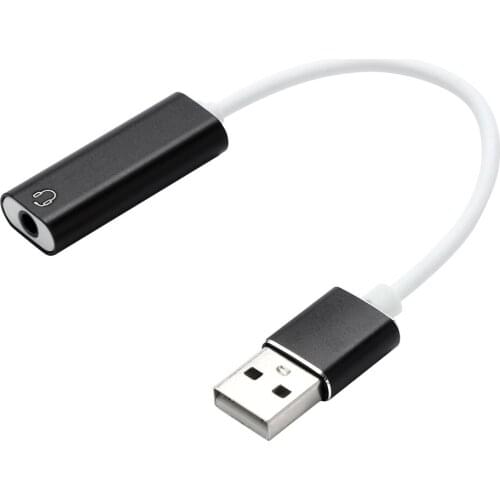 1PC Usb External Audio Sound Card To 3.5mm Jack Adapter Stereo Speaker For PS3 PC Sound Card For PS3 / PS4 Connected Speaker