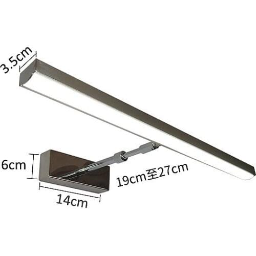 Retractable Mirror Headlight LED Wall Lamp Mirror Light Waterproof Anti-Fog Bathroom Vanity Dressing Table Bathroom Lamp 85-265v