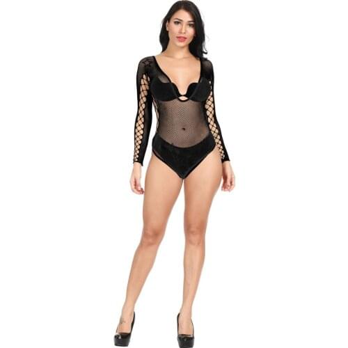 Women’s Playsuit Hot Sexy Lingerie for Sex Halter Perspective Transparent Underwear Porno Babydoll Floral Sensual Costumes