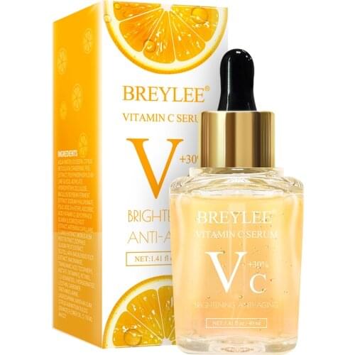 40ml BREYLEE Vitamin C Serum Whitening Face Skin Care Dark Spots Repair Hyaluronic Acid Moisturizing Anti Aging Facial Essence