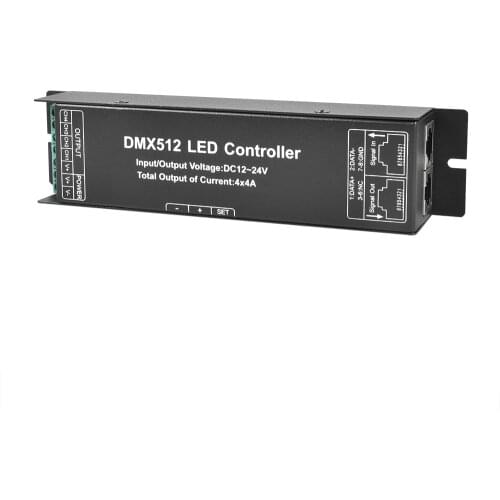 4CH DC12-24V RGBW DMX512 controller 4 Channel * 4A