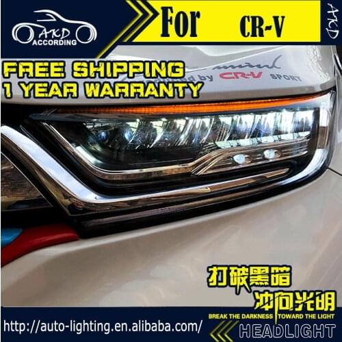 AKD Car Styling Headlights for CR-V Headlights 2017-2018 LED Headlight DRL Head Lamp Led Projector Automotive Accessories