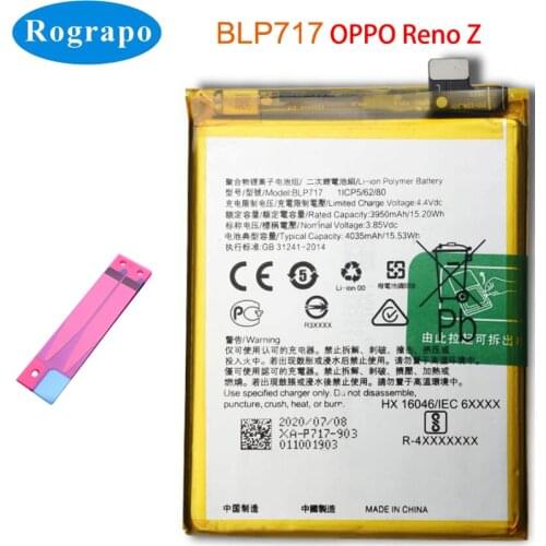 New BLP639 BLP701 BLP717 BLP735 BLP747 BLP755 BLP783 Phone Battery For Oppo Reno Z Reno2 2 Reno3 3 Reno4 4 SE Pro Ace 2 R11 Plus