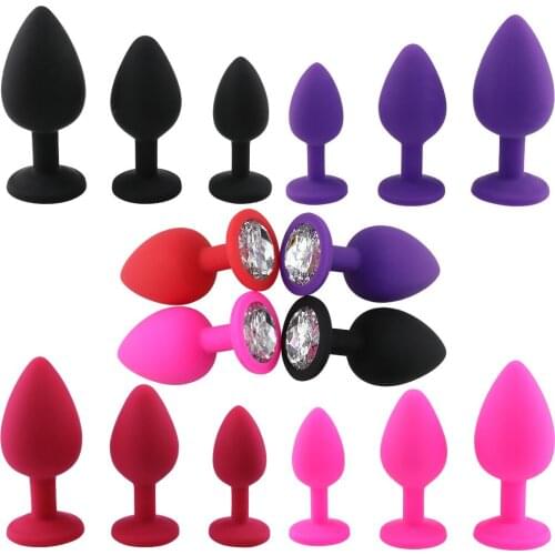 3Pcs/Set Butt Plug With Crystal Detachable Jewelry Anal Plug G Spot Clitoris Stimulator No Vibrator Sex Toys For Woman Sex Shop