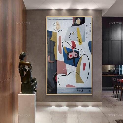 Frameless Kandinsky painting 100％handmade Create Abstrate Human On Canvas pictures Home Decoration For Unique Gift Frameless