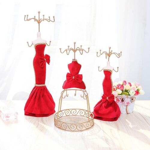 Elegant Mannequin Jewelry Display Rack Stand for Earrings Bracelet Necklace Organizer Holder Wedding Decoration
