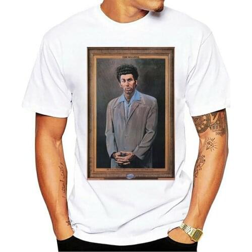 Leisure O-neck T-shirt Seinfeld Kramer Painting Graphic Black(1)