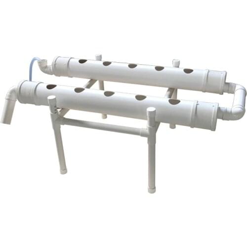 INTBUYING Hydroponic Grow Kit Growing System for Leafy Vegetables 2 Pipes 1 Layers 10 Plant Sites