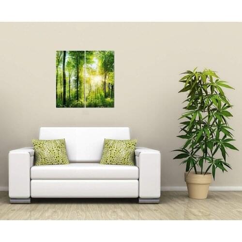 Canvas Wall Art Decor Forest Tree Landscape - Decorative & Modern Multi Panel Split Canvas Prints Drop shipping