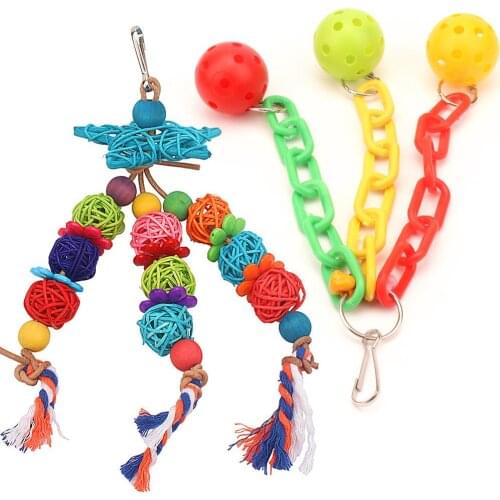 PipiFren Parrots Toys For Bird And Accessories Stand Supplies Budgie Perch Swing For Parakeet Product Cage Decoration vogel