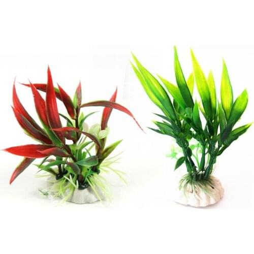 Artificial Underwater Plants Green Red Water Grass Viewing Decorations Aquarium Fish Tank Decoration Fish Tank Ornament Decor