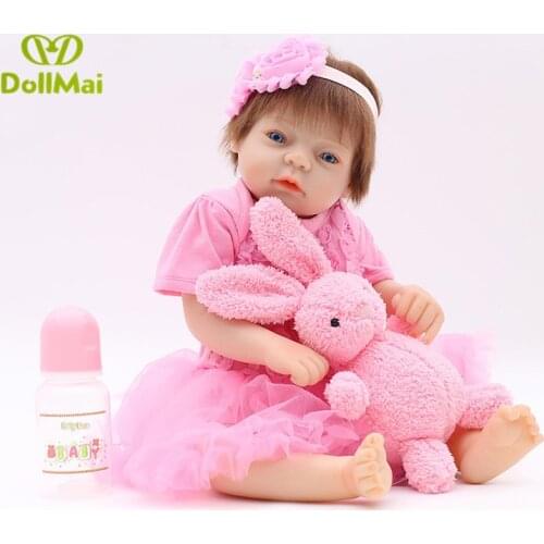 50cm reborn Full silicone babies dolls handmade lifelike bathe reborn bebe alive toddler kids birthday Xmas gift play house toys