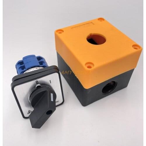 LW28-20/C04.2 8 Terminal (0-1) 2 Position Rotary Cam Combination Universal Changeover Switch w Box Station